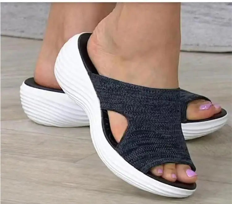 Fashion Summer Woman Sandals Shoes Wedge Women Shoe Soft Women's Sandals Slide Party Sandalias Mujer Female Footwear