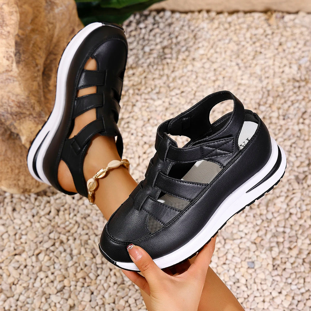 Women's Sandals Summer 2025 Shoes Platform Wedge High-heeled Gladiator Comfortable Casual New in Luxury White Round Toe on Offer