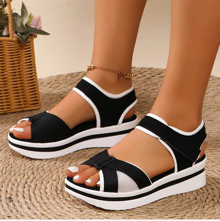 Heels Women's Sandals 2026 Wedge Heel Shoes For Woman Sandals Platform Shoes Summer Women Sandals Heeled Elegant Sandalias Mujer