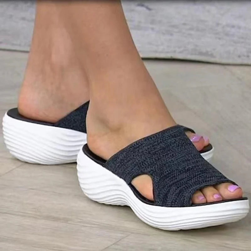 Fashion Summer Woman Sandals Shoes Wedge Women Shoe Soft Women's Sandals Slide Party Sandalias Mujer Female Footwear