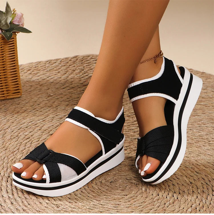 Heels Women's Sandals 2026 Wedge Heel Shoes For Woman Sandals Platform Shoes Summer Women Sandals Heeled Elegant Sandalias Mujer