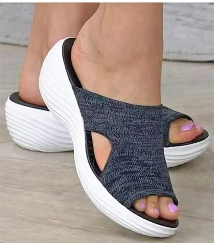 Fashion Summer Woman Sandals Shoes Wedge Women Shoe Soft Women's Sandals Slide Party Sandalias Mujer Female Footwear