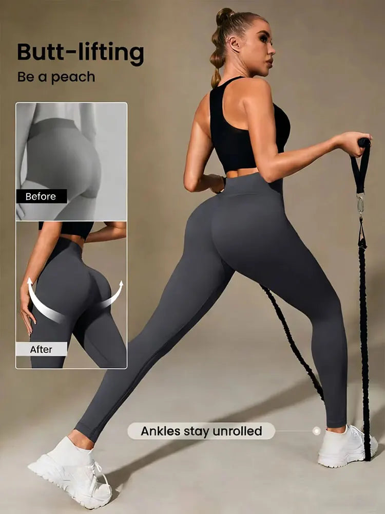 Women's High-Waisted 4-Way Stretch Compression Leggings-Tummy Control Yoga Pilates Gym Workout Pants, Plus Size Clothes,Jeans