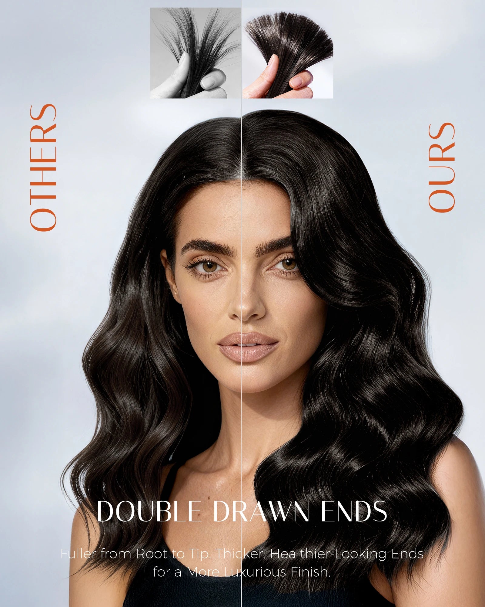 120g Double Drawn Clip in Human Hair Extensions with Thick Ends, Remy Hair Cuticle-Aligned No Tangle, 12+ Month with Proper Care