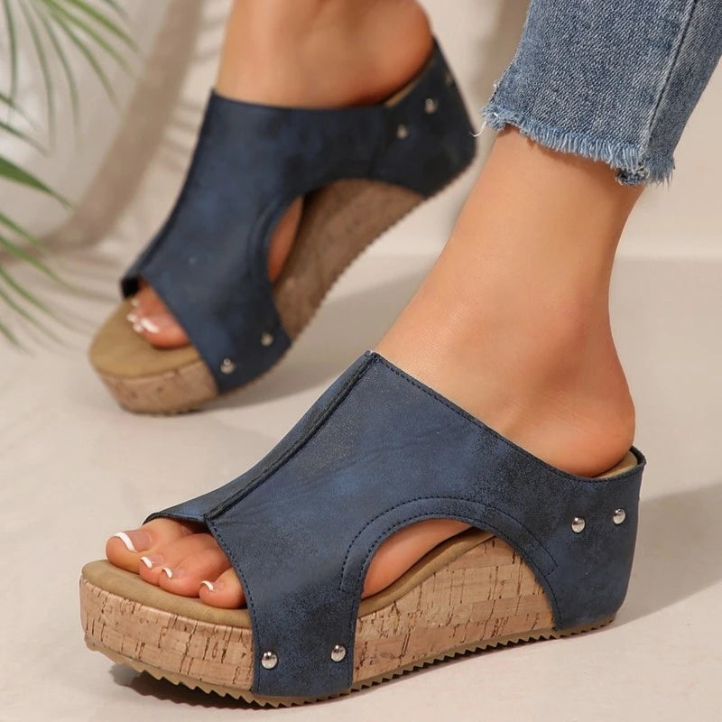 Woman Summer Shoes Sandals Fashion Wedge Women Shoe Plus Size Slip On Women's Sandals Retro Female Footwear Zapatos De Mujer