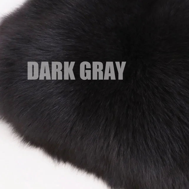 YOLOAgain Hooded Real Fox Fur Jacket Women 2025 Winter Warm Natural Fox Fur Coat Female