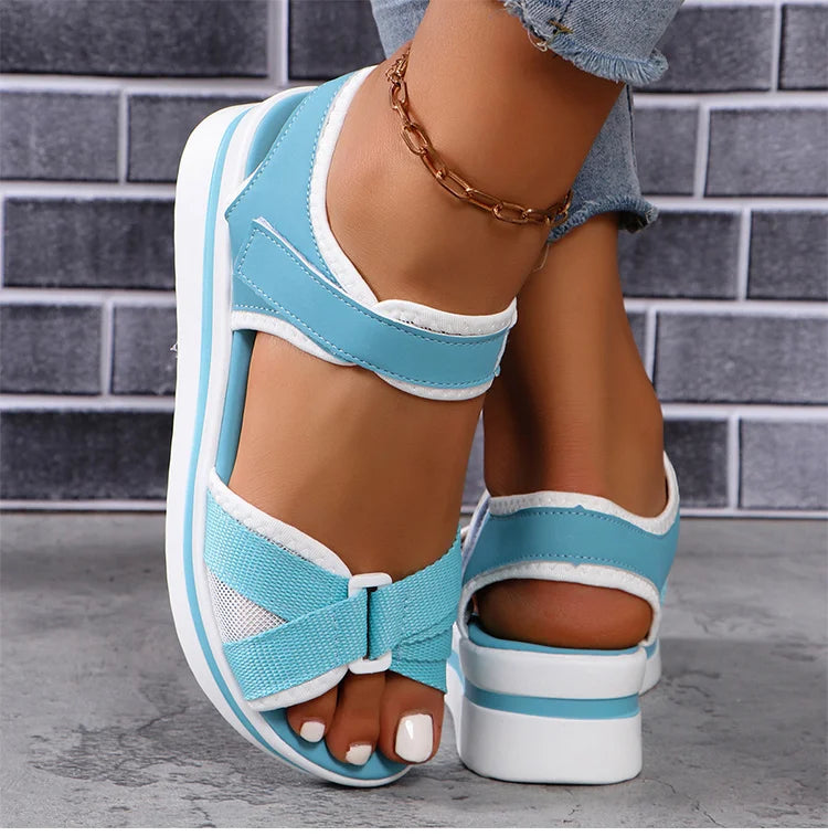 Heels Women's Sandals 2026 Wedge Heel Shoes For Woman Sandals Platform Shoes Summer Women Sandals Heeled Elegant Sandalias Mujer