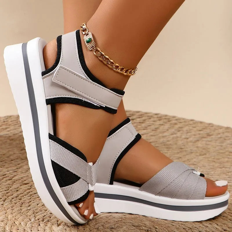 Heels Women's Sandals 2026 Wedge Heel Shoes For Woman Sandals Platform Shoes Summer Women Sandals Heeled Elegant Sandalias Mujer