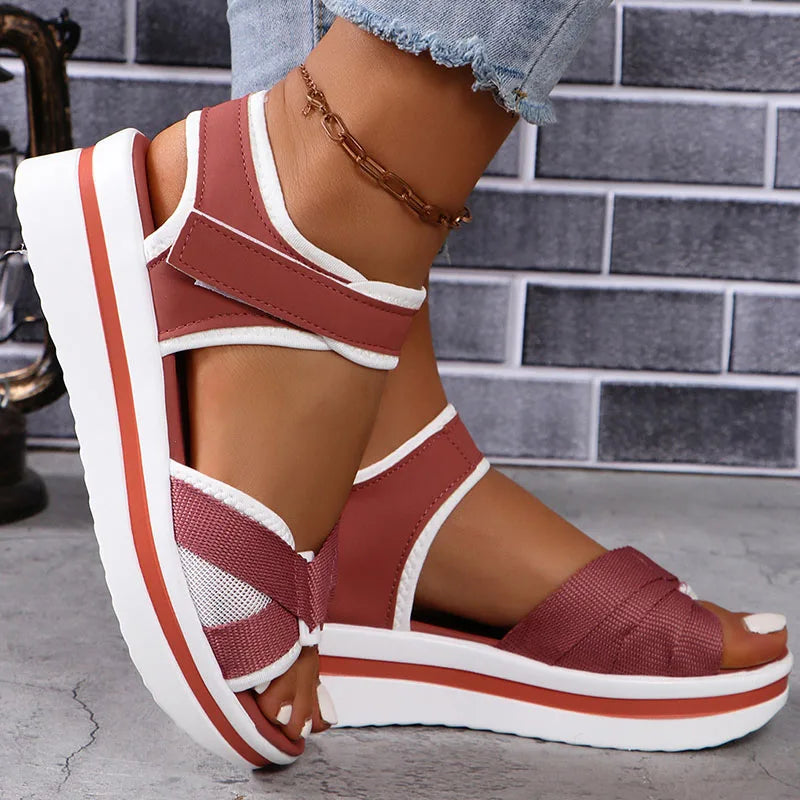 Heels Women's Sandals 2026 Wedge Heel Shoes For Woman Sandals Platform Shoes Summer Women Sandals Heeled Elegant Sandalias Mujer