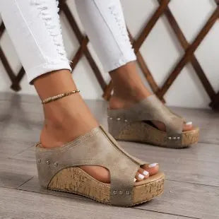 Woman Summer Shoes Sandals Fashion Wedge Women Shoe Plus Size Slip On Women's Sandals Retro Female Footwear Zapatos De Mujer