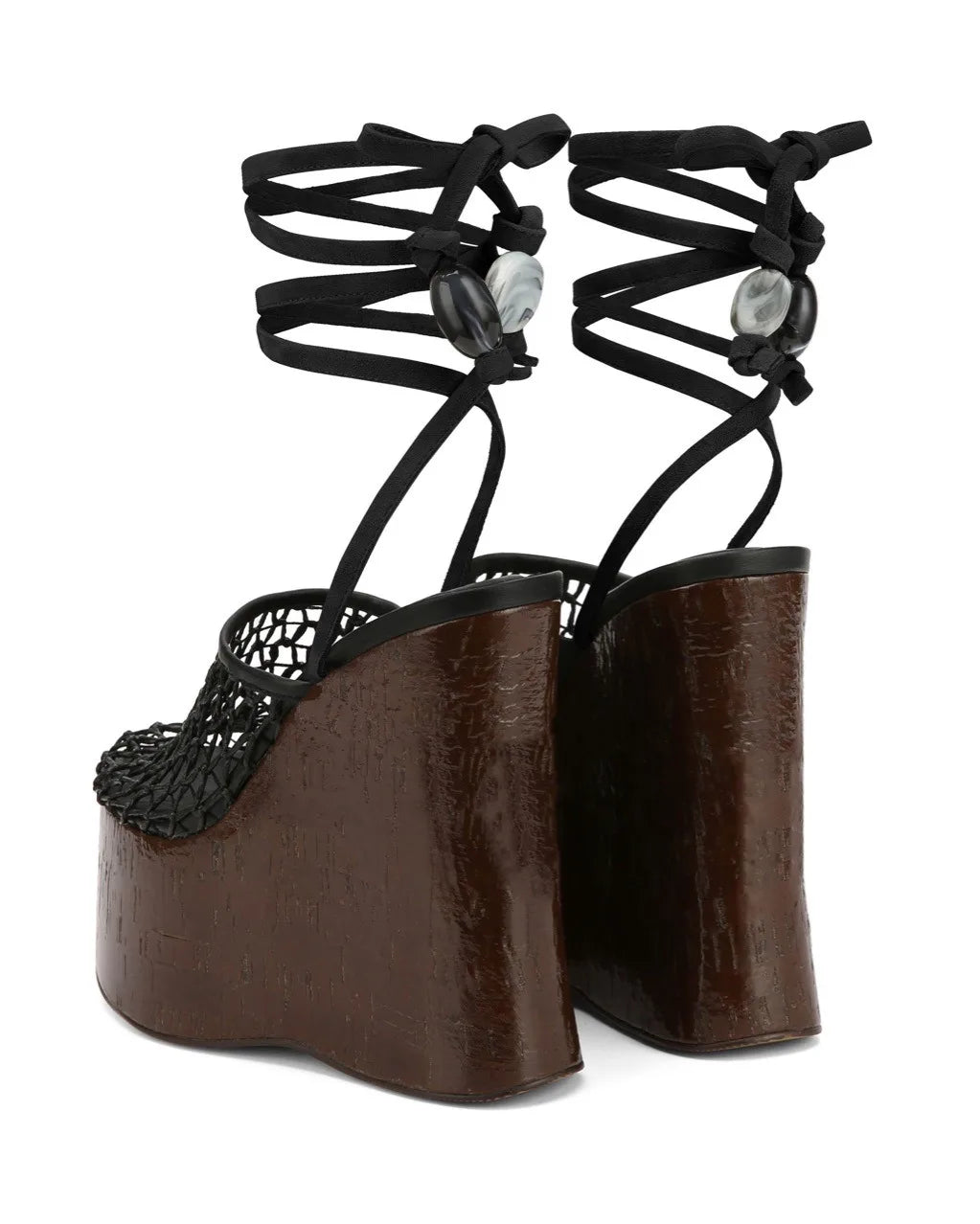 Ladies' Summer Wedge Heel Thick Soled Sandals with Wood Grain Rivets, Waterproof Platform, Thick High Heels, and Sandals