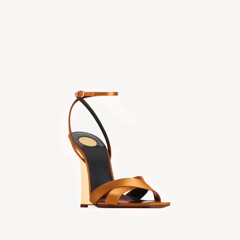 2025European and American Summer Wedge Toe High-heeled Sandals for Weddings, Banquets, Parties, Women's 34-44 Large Sandals