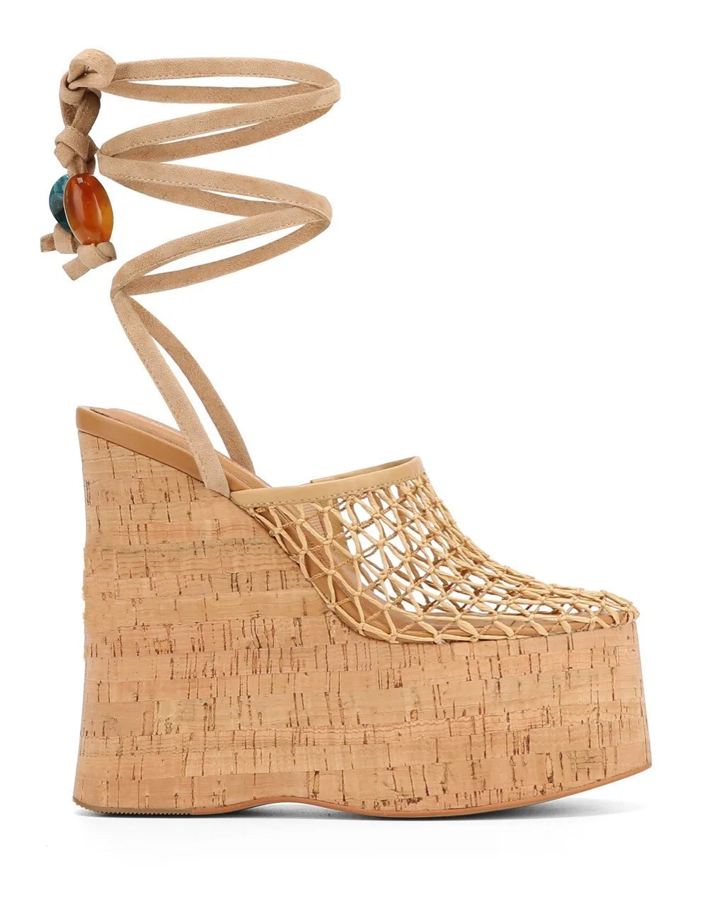 Ladies' Summer Wedge Heel Thick Soled Sandals with Wood Grain Rivets, Waterproof Platform, Thick High Heels, and Sandals