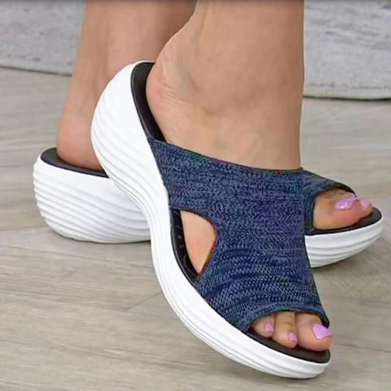 Fashion Summer Woman Sandals Shoes Wedge Women Shoe Soft Women's Sandals Slide Party Sandalias Mujer Female Footwear