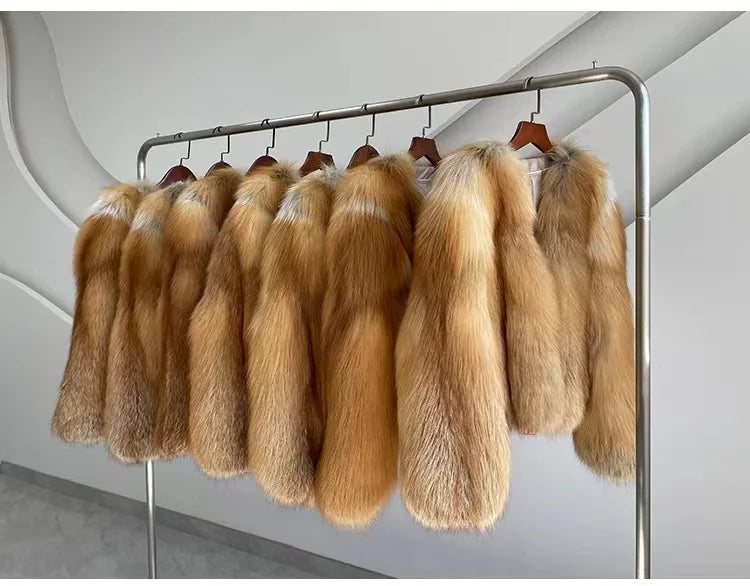 High-end Whole-skinned Red Fox Fox Fur Coat for Women Short 2025 Winter New Hot Young Fashionable Fur Coat