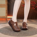 Women's Wedge Casual Shoes 2026 Summer New Non Slip Breathable Platform Hollow Sandals Fashion Comfortable Flat Shoes