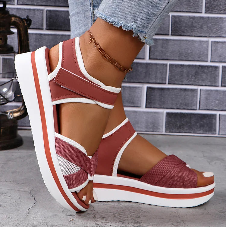 Heels Women's Sandals 2026 Wedge Heel Shoes For Woman Sandals Platform Shoes Summer Women Sandals Heeled Elegant Sandalias Mujer