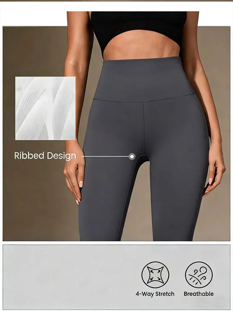 Women's High-Waisted 4-Way Stretch Compression Leggings-Tummy Control Yoga Pilates Gym Workout Pants, Plus Size Clothes,Jeans