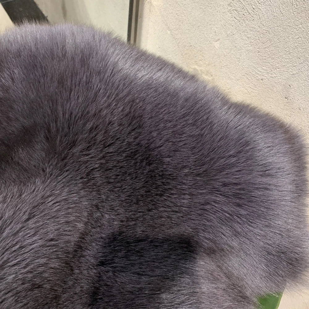 #GO BALLISTIC YA Long Ladies Fur Coat Hooded Women's Fur Outwear 22-06