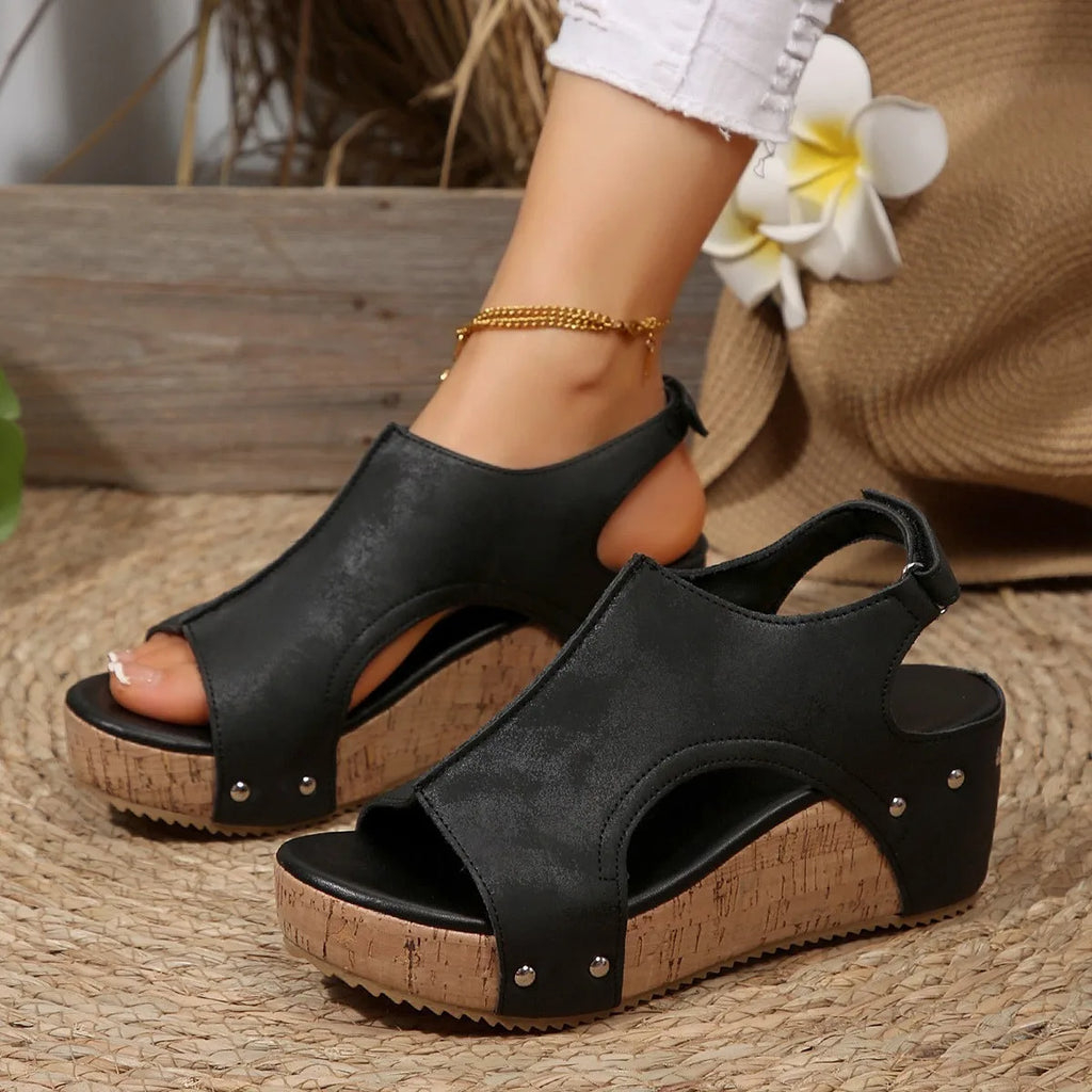 Woman Summer Shoes Sandals Fashion Wedge Women Shoe Plus Size Slip On Women's Sandals Retro Female Footwear Zapatos De Mujer