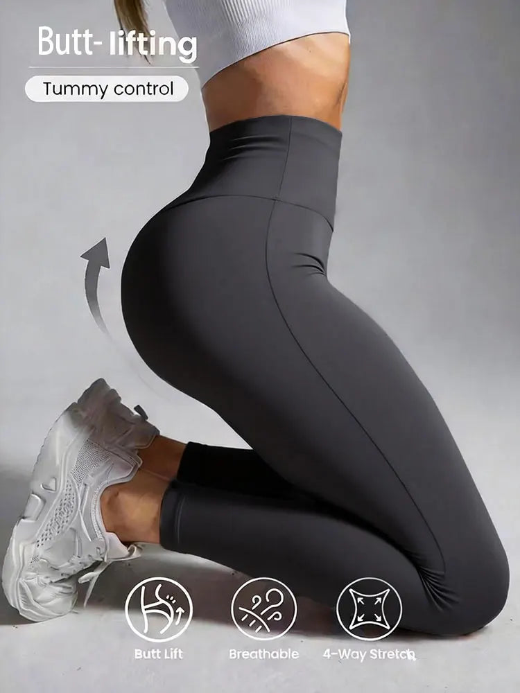 Women's High-Waisted 4-Way Stretch Compression Leggings-Tummy Control Yoga Pilates Gym Workout Pants, Plus Size Clothes,Jeans