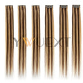 YWUEXT 6PCS Mini Clip in Human Hair Pad 1clip on Machine Weft Hair Extensions 12"-16" Natural Straight Clip Hair Piece 30g/pack
