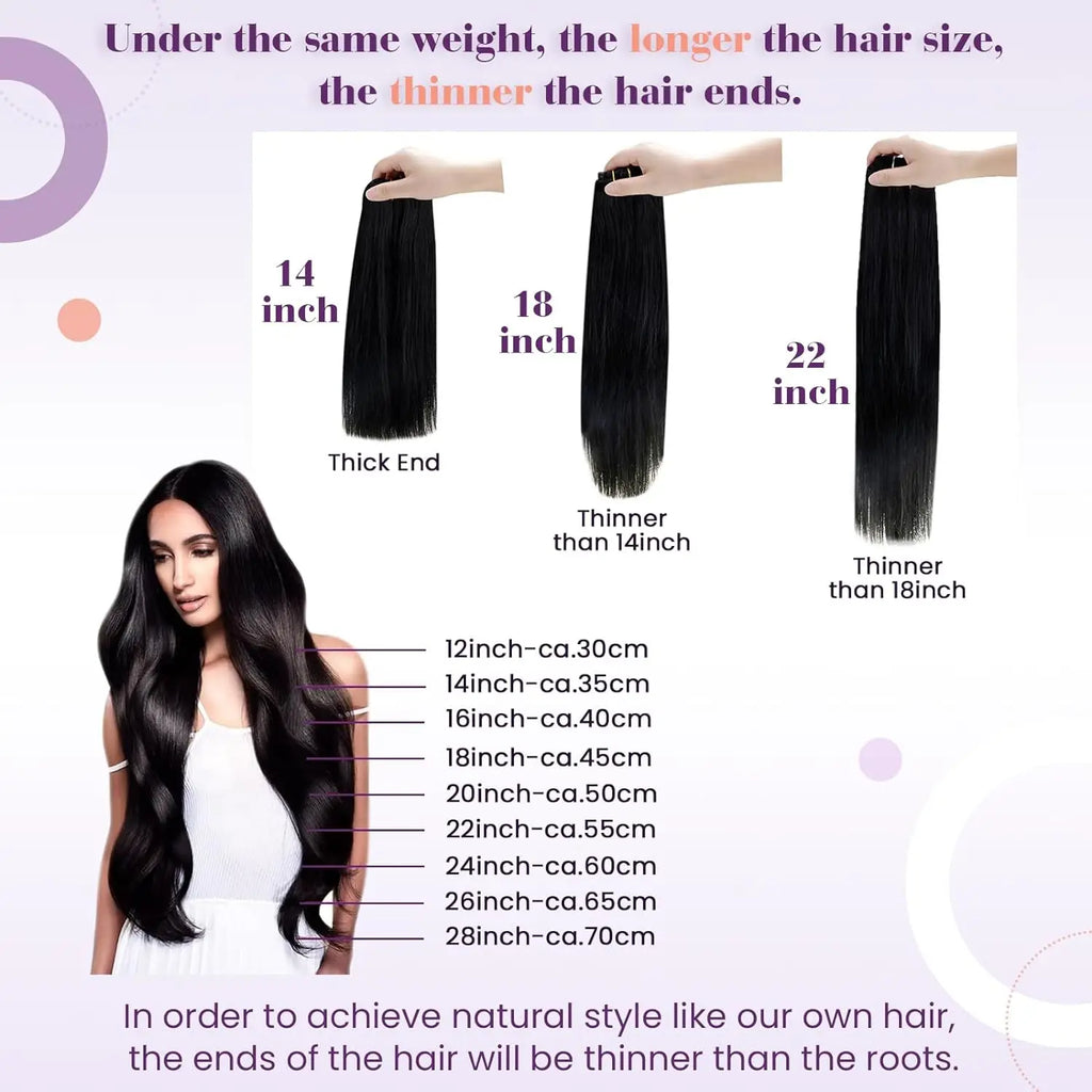LaaVoo Fish Wire Hair Extensions 100% Real Brazilian Hair Straight Natural 12-20inch balayage Color 70g&80g Wire Hair Extensions