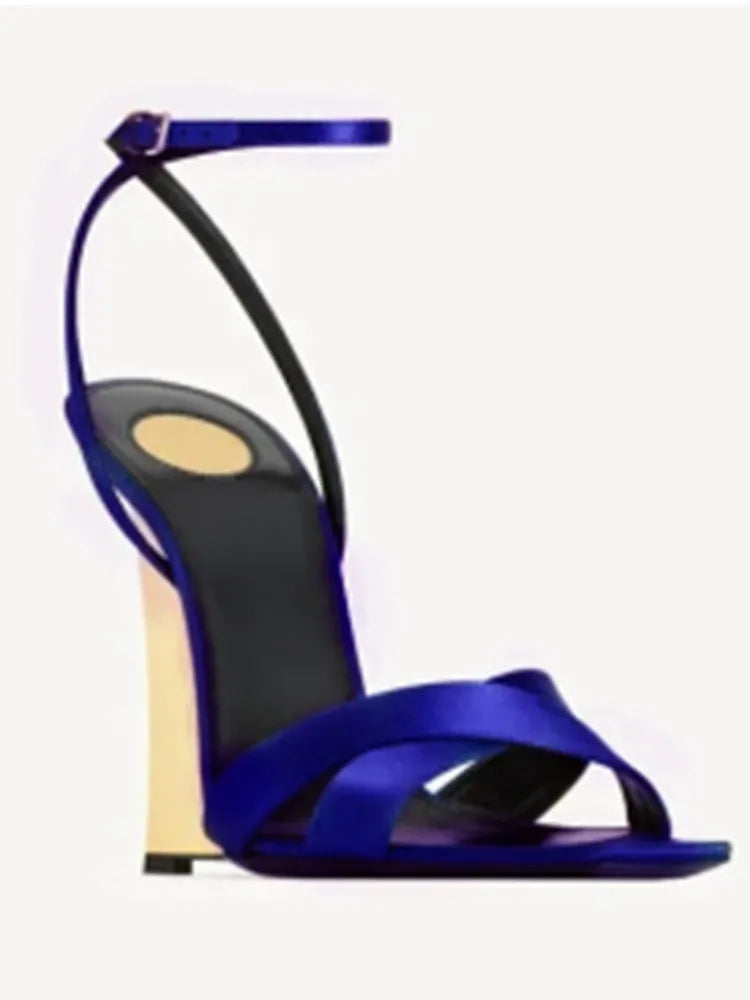 2025European and American Summer Wedge Toe High-heeled Sandals for Weddings, Banquets, Parties, Women's 34-44 Large Sandals