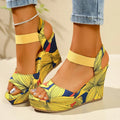 Shoes for Women 2025 New Women Wedge Sandals Retro Ethnic Printing Platform Sandals Ladies Casual Comfortable Outdoor Sandals