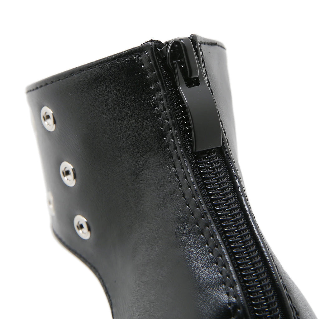Gdgydh Summer Wide Fit Heeled Sandals Women Metal Rivet Punk Wedge Heels Platform Sandals Ankle Strap Ladies Cosplay Shoes