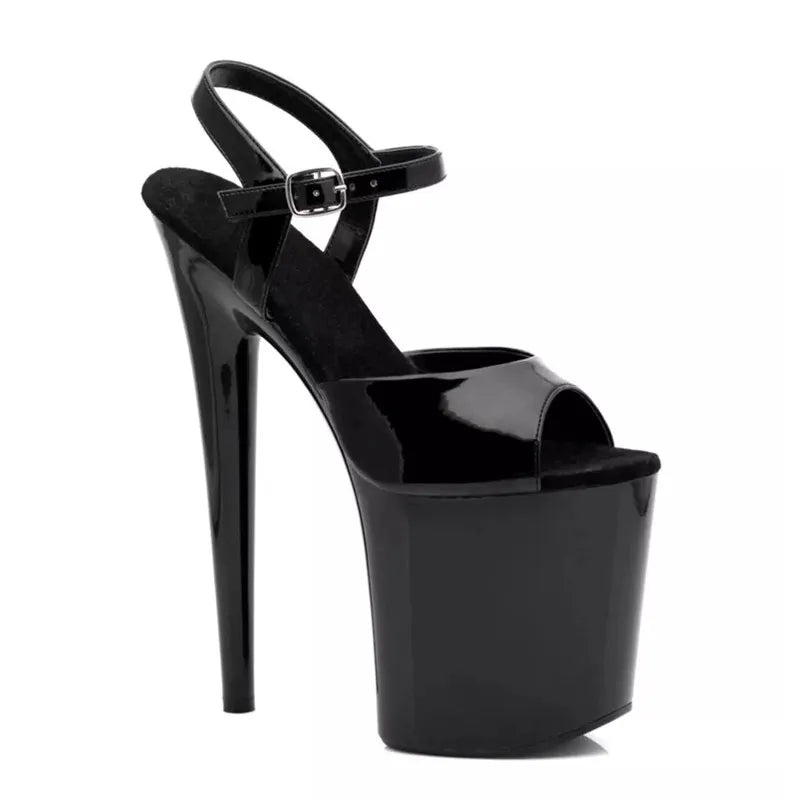 Europe and America New Fashion Platform High Heel Sandals For Woman Summer Ankle Strap 20CM Stiletto Nightclub Model Stage Shoes