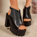 High Quality Summer Leather Wedge Sandals Women Sandals Women 2026 New Platform High Heels Shoes Sexy Open Toe Elegant Sandals