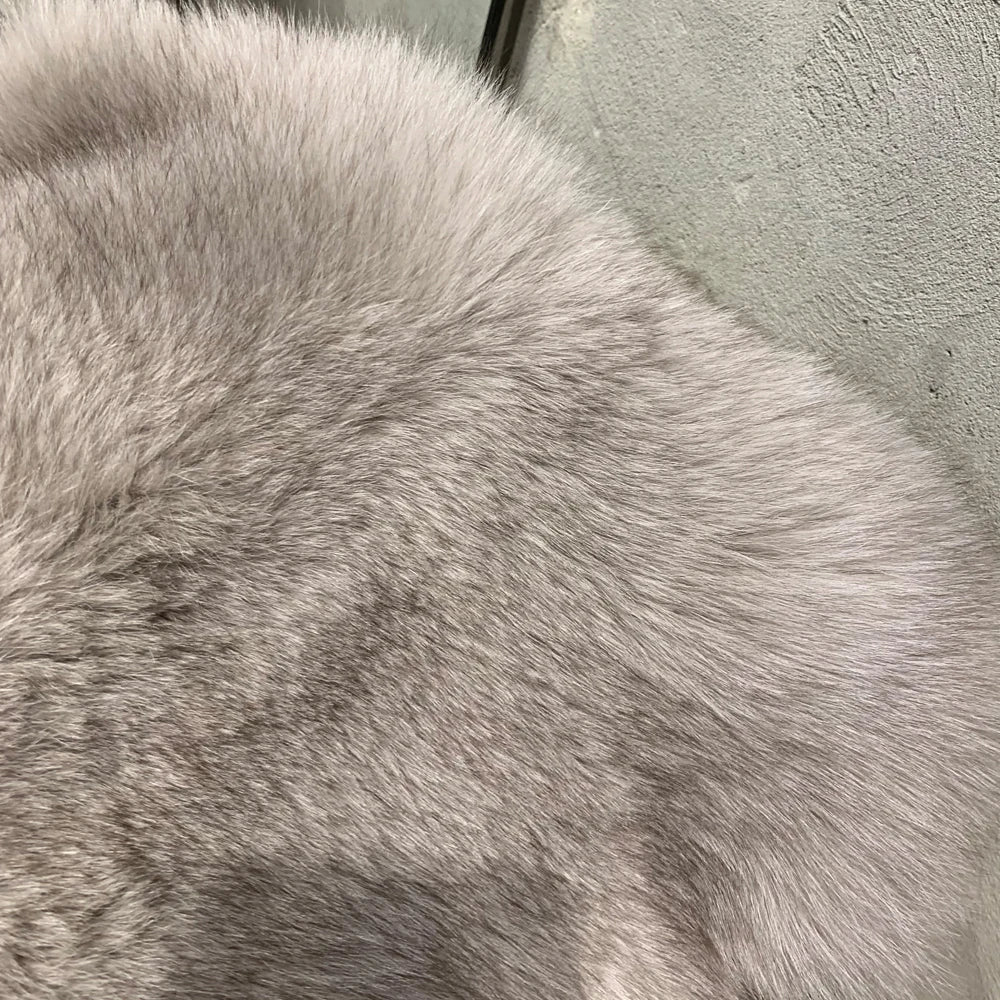 #GO BALLISTIC YA Long Ladies Fur Coat Hooded Women's Fur Outwear 22-06