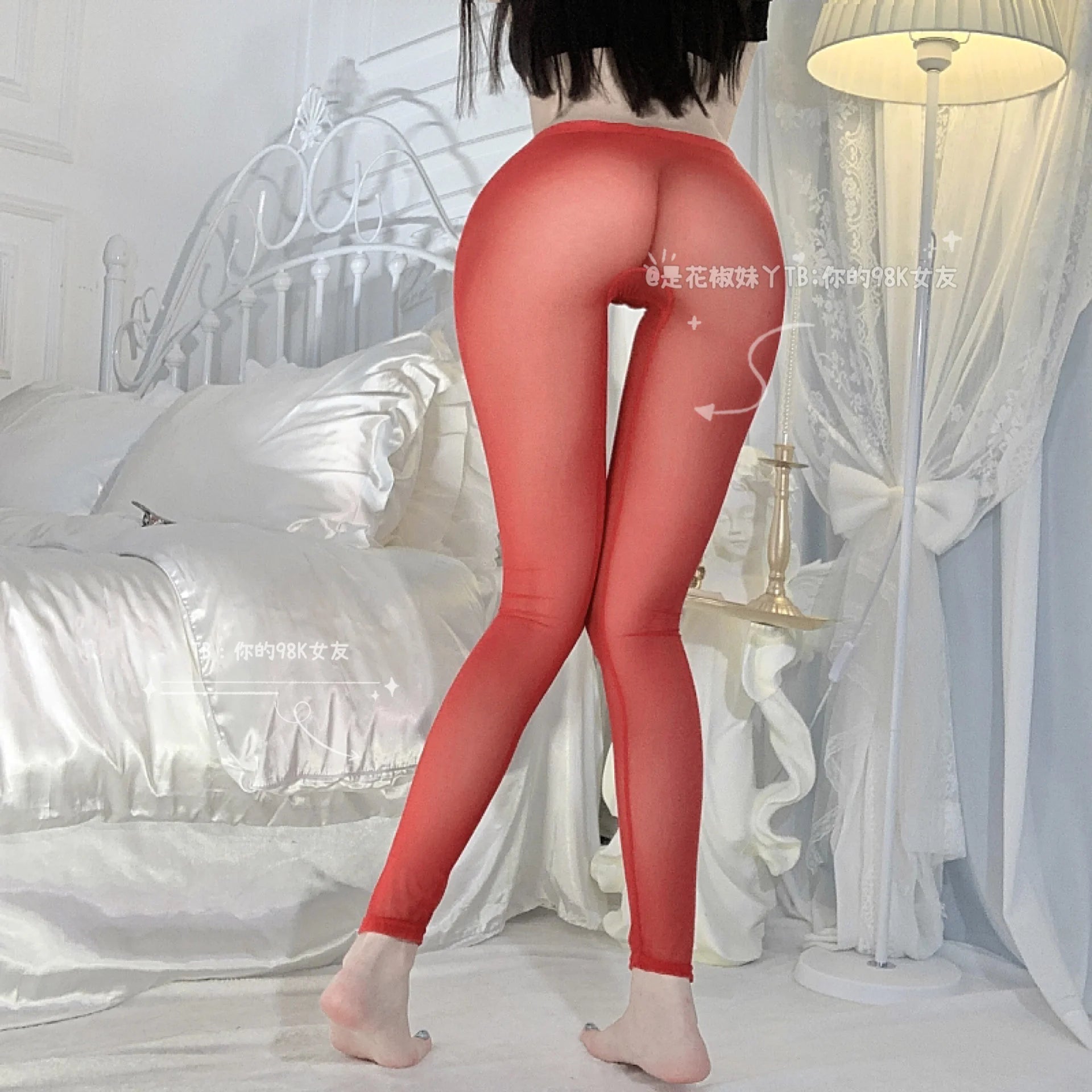 Thin Mesh Transparent Leggings Outdoor Girlfriend Summer Tight Seamless Mesh Thin Elastic Pants Woman Clothes Hot Sexy D00X