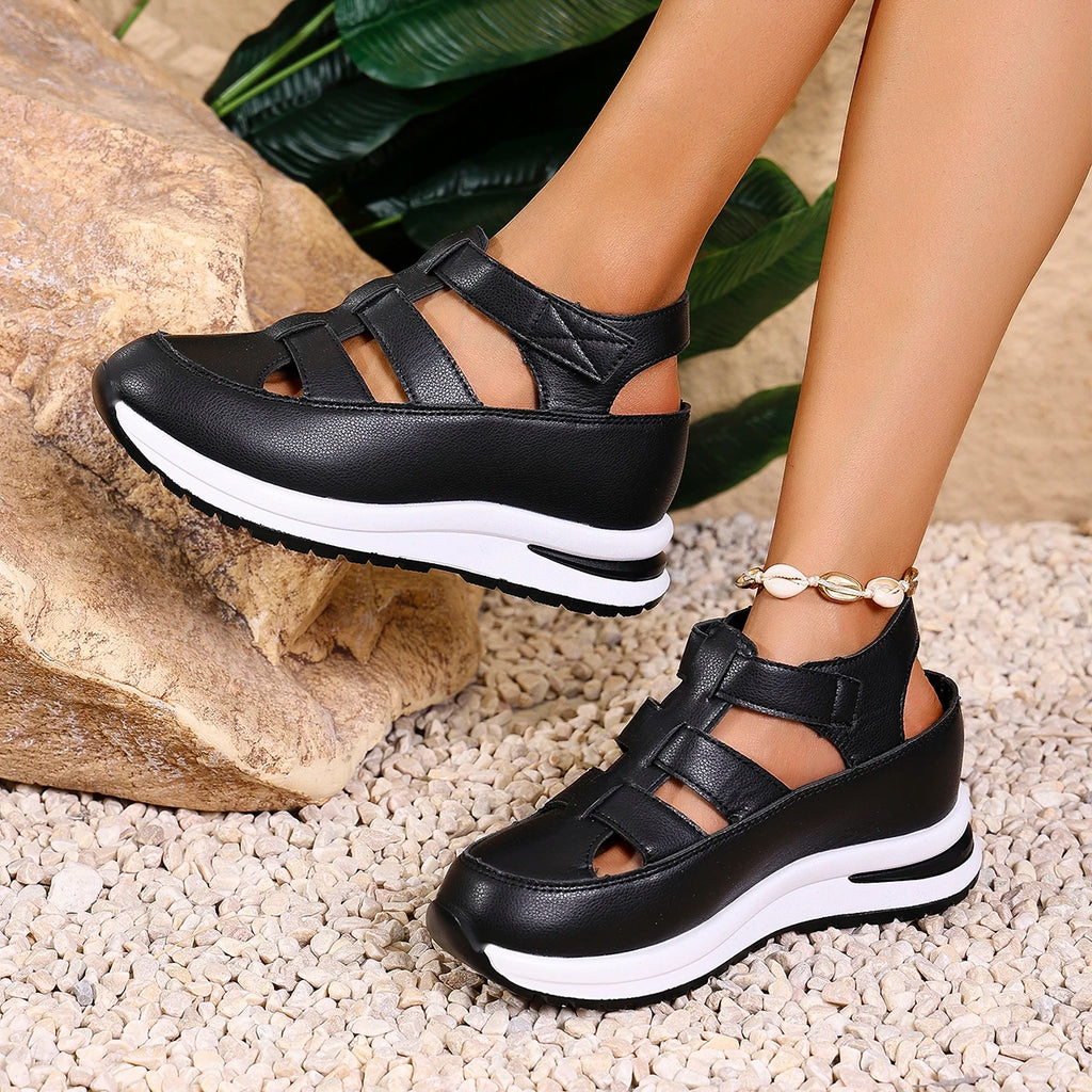 Women's Sandals Summer 2025 Shoes Platform Wedge High-heeled Gladiator Comfortable Casual New in Luxury White Round Toe on Offer