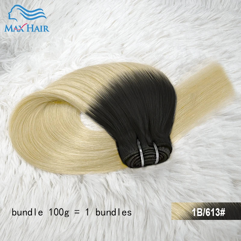 14A Double Full Vietnam hair Highlight Color Human Hair Bundles Silky Straight Hair Weave Mixed Color Double Weft Hair Bundles