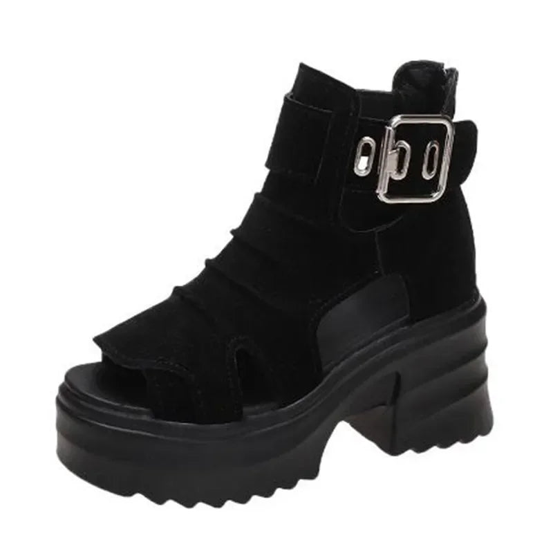 2025 Summer Sandals 8CM Wedge Heels Sneakers New Women Beach Flip Flop High Platform Casual Sandals Breathable Walking Slippers