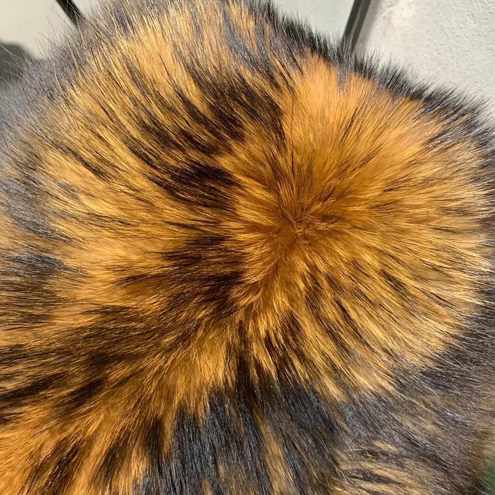 Red Fox Fur Coat Long Sleeve with Collar Ladies Real Fur Jacket Natural Fox Cloth