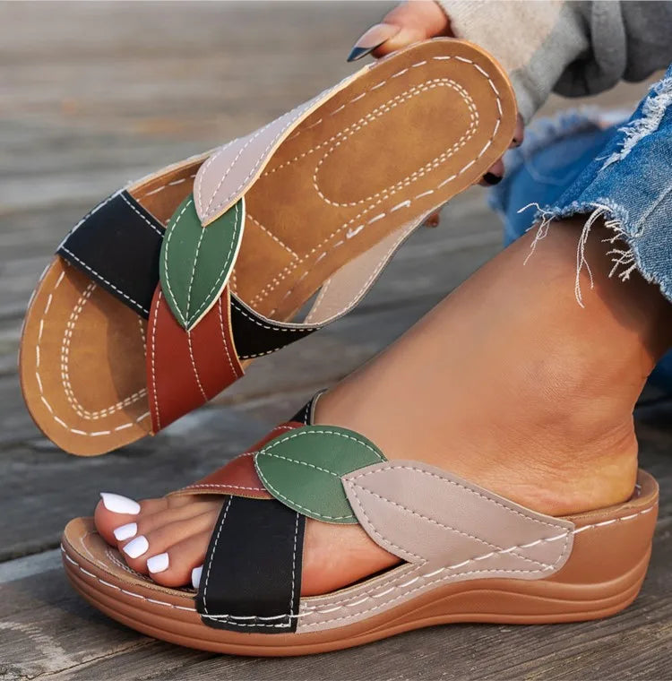 Sandals Women Summer 2026 Fashion Wedge Shoes For Women Retro Women's Sandals Slide Outdoor Female Footwear Sandalias Mujer