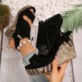 Women High Heels Suede Wedge Sandals 2026 New Women Fashion Bohemian Platform Women Shoes Summer Super Heel Comfort Sandals