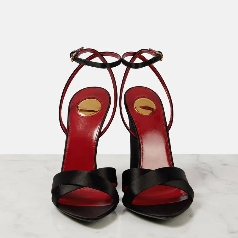 2025European and American Summer Wedge Toe High-heeled Sandals for Weddings, Banquets, Parties, Women's 34-44 Large Sandals