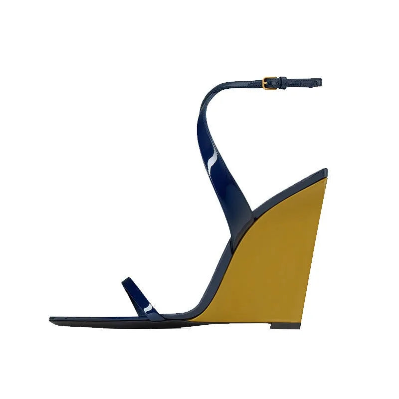 2025European and American Summer Wedge Toe High-heeled Sandals for Weddings, Banquets, Parties, Women's 34-44 Large Sandals